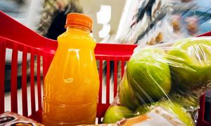 An image showing a basket of groceries, representing the cost of living
