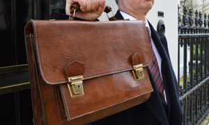 Man holding brief case